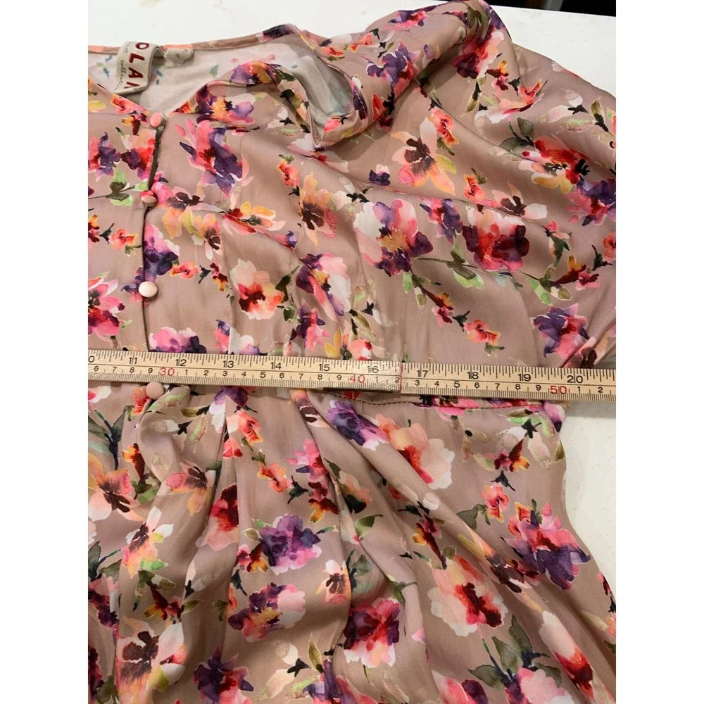 Dolan Left Coast Floral XL Cottagecore‎ Ruffle Blouse Womens lightweight sping
